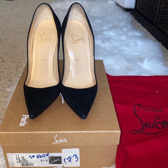 Christian Louboutin Shoes - So Kate black suede Christian Louboutins size 37.5 with original box